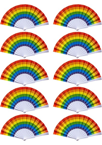 Rainbow Fan Pride Katlanabilir El Tipi Fanlar Gay Pride Aksesuarları (Yurt Dışından)