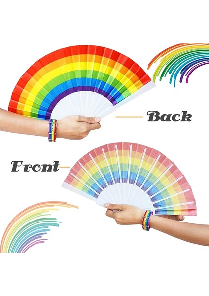 Rainbow Fan Pride Katlanabilir El Tipi Fanlar Gay Pride Aksesuarları (Yurt Dışından) modelleri
