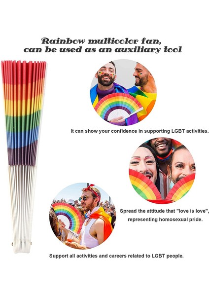 Rainbow Fan Pride Katlanabilir El Tipi Fanlar Gay Pride Aksesuarları (Yurt Dışından) fırsatları