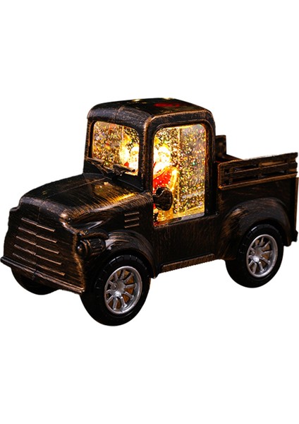 Retro Noel Kamyonu Dekorasyonu Noel Baba Hafif Kamyonu, Fırça Altın (Yurt Dışından)