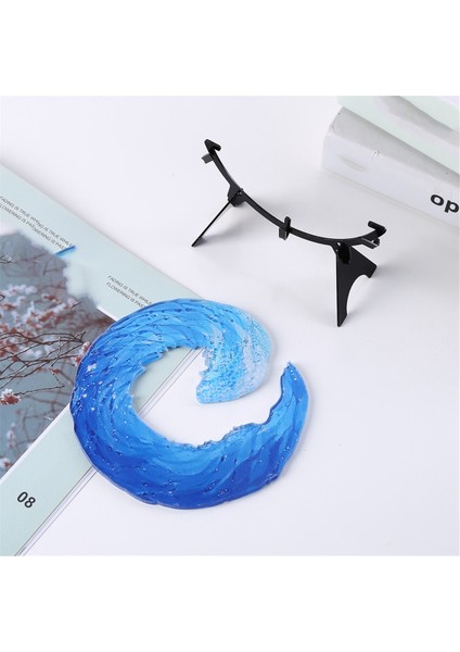 Akrilik Dalga Heykeli Dalga Masaüstü Mavi Çiçek Heykeli 20 x 20CM (Yurt Dışından) fiyatları