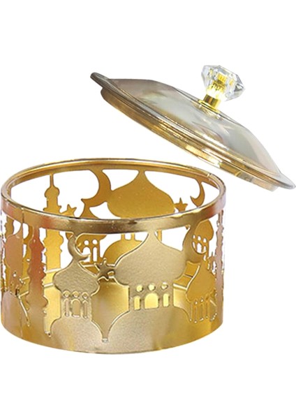 Kapaklı Ramazan Tepsileri - Metal Altın Eid Mubarak Tepsi Ramazan Tabak (Yurt Dışından)
