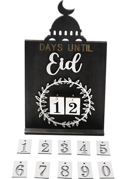 Geri Sayım Takvimi Ramazan Bayramı Masaüstü Süslemeleri Ahşap Çiftlik Evi-B (Yurt Dışından)