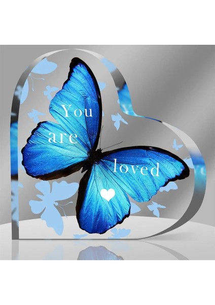 3 Adet Akrilik Kelebek Kalp Şeklinde Kadın Hediye Masaüstü Dekorasyonu (Yurt Dışından) fiyatları