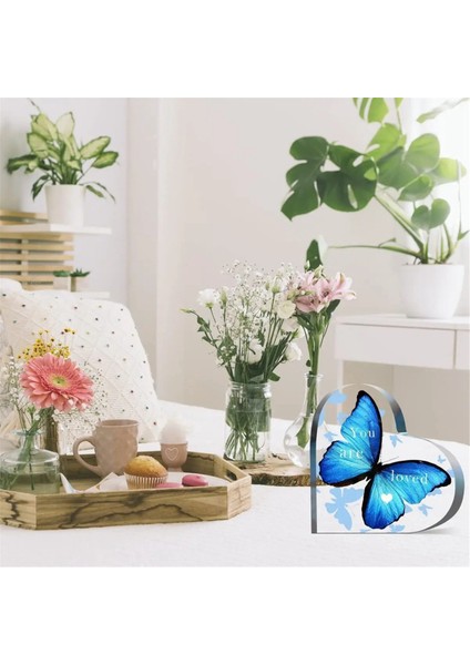 3 Adet Akrilik Kelebek Kalp Şeklinde Kadın Hediye Masaüstü Dekorasyonu (Yurt Dışından) indirimleri