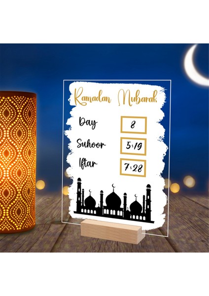 Ramazan Islami Ev Dekorasyonu Için 3 Adet Ramazan Masa Dekorasyonu, B (Yurt Dışından)