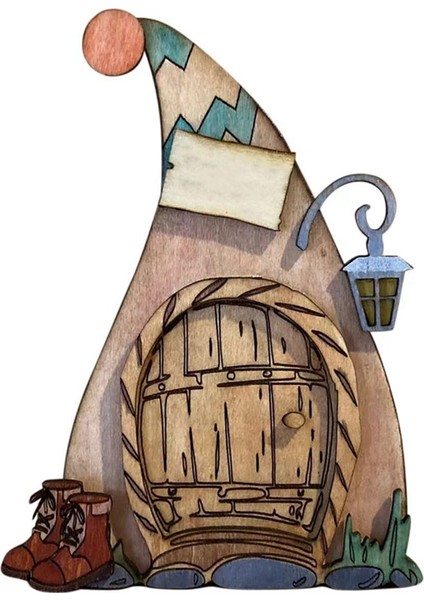 Karikatür Ahşap Kendin Yap Kapı Peri Masalı Kapı Kapı Dekor El Sanatları Süslemeleri 4 (Yurt Dışından) fırsatları