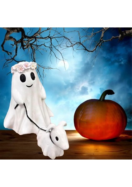 Cadılar Bayramı Reçine Küçük Hayalet Yürüyen Köpek Süsleri Küçük (Yurt Dışından) modelleri