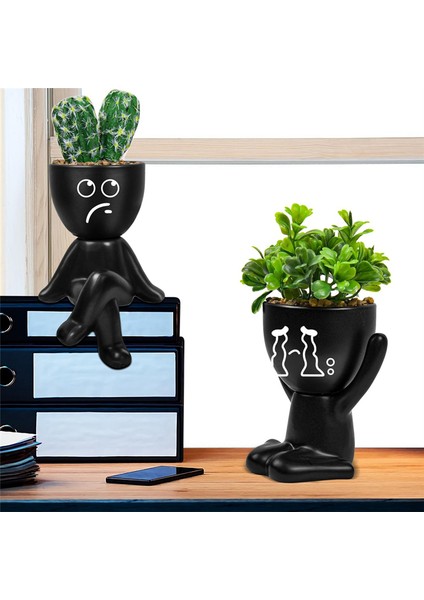 4 Adet Yapay Sukulent, Mini Saksı Seramik Sukulent Dekoru (Yurt Dışından) modelleri