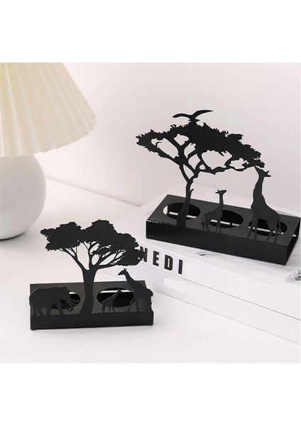 Metal Mumluk Ev Dekorasyonu Fil ve Geyik Süsü D (Yurt Dışından)