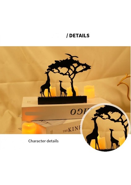 Metal Mumluk Ev Dekorasyonu Fil ve Geyik Süsü D (Yurt Dışından) fiyatları