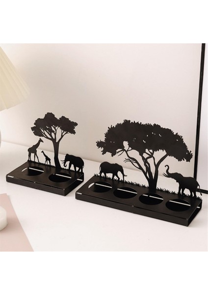 Metal Mumluk Ev Dekorasyonu Fil ve Geyik Süsü D (Yurt Dışından) modelleri