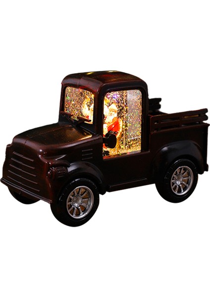 Retro Noel Kamyonu Dekorasyonu Noel Baba Hafif Kamyon, Şarap Kırmızısı (Yurt Dışından)