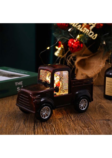 Retro Noel Kamyonu Dekorasyonu Noel Baba Hafif Kamyon, Şarap Kırmızısı (Yurt Dışından) indirimleri