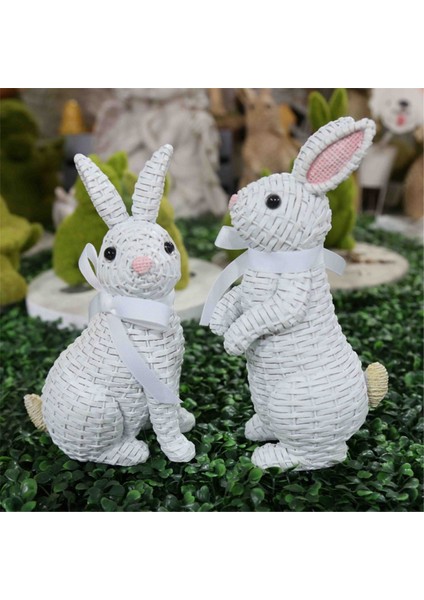 Simülasyon Tavşan Figürü Paskalya Masa Üstü Dekor El Sanatları Süsü (Yurt Dışından) indirimleri
