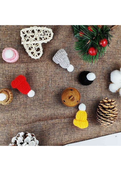 110 Adet Mini Örgü Şapkalar Noel Mini Örgü Bebek Şapkaları (Yurt Dışından)