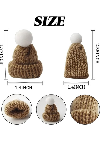110 Adet Mini Örgü Şapkalar Noel Mini Örgü Bebek Şapkaları (Yurt Dışından)