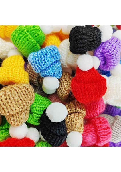 110 Adet Mini Örgü Şapkalar Noel Mini Örgü Bebek Şapkaları (Yurt Dışından)