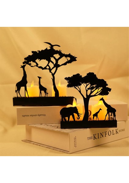 Metal Mumluk Ev Dekorasyonu Fil ve Geyik Süsü A (Yurt Dışından) indirimleri