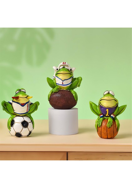 Kurbağa Dolusu Figürler, Kurbağa Basketbol Oyuncusu Hediyesi, Benzersiz Kurbağa Heykeli E (Yurt Dışından) fiyatları