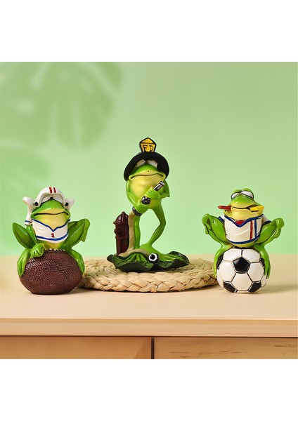 Kurbağa Dolusu Figürler, Kurbağa Basketbol Oyuncusu Hediyesi, Benzersiz Kurbağa Heykeli E (Yurt Dışından) modelleri