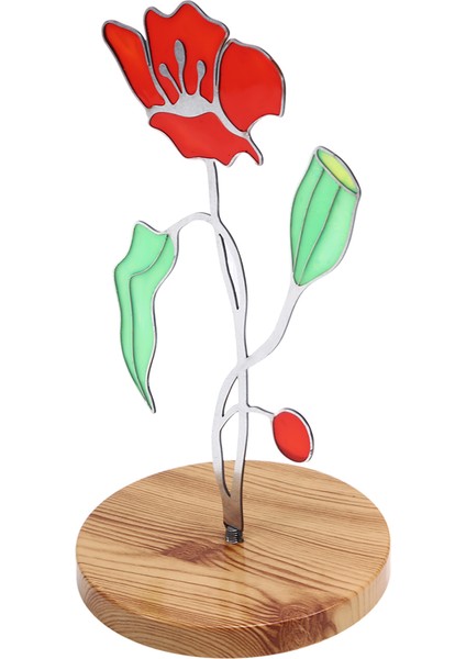 Suncatcher Boyalı Çiçek Masa Dekoru Hostes Hediyesi (Yurt Dışından)