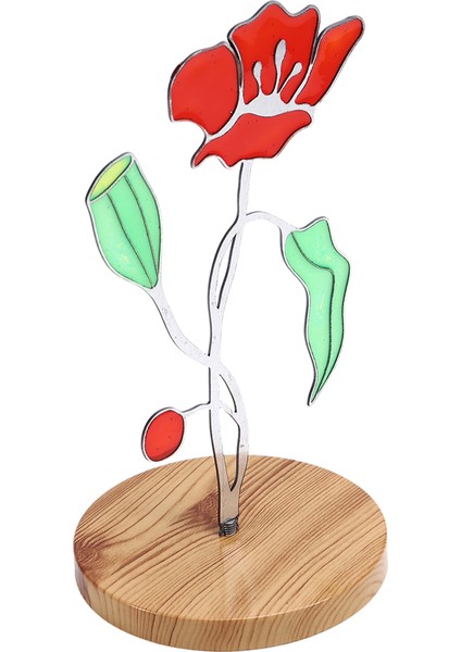 Suncatcher Boyalı Çiçek Masa Dekoru Hostes Hediyesi (Yurt Dışından)