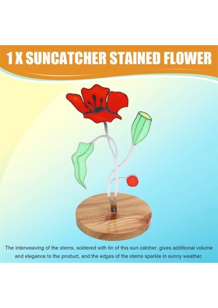 Suncatcher Boyalı Çiçek Masa Dekoru Hostes Hediyesi (Yurt Dışından)