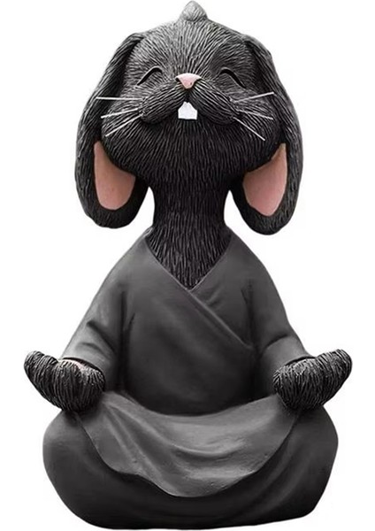 Yoga Oturma Odası Bahçe Dekorasyonu Bonsai Masaüstü Süsleri Siyah (Yurt Dışından)