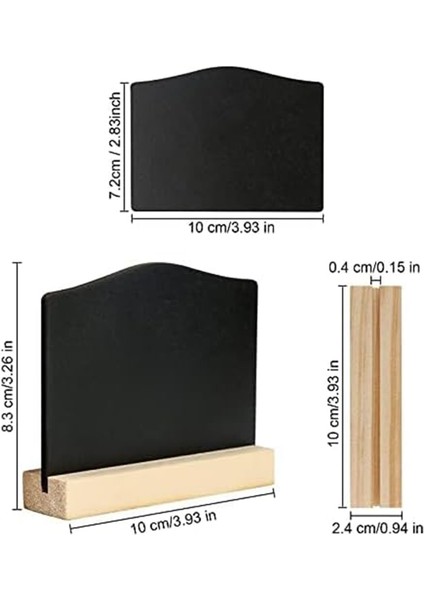 12'li Paket Mini Kara Tahta Işaretleri, Mutfak Notları Kara Tahtaları (Yurt Dışından)
