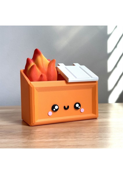 3D Baskılı Çöp Kovası Yangını Masaüstü Figürü Eğlenceli Aksesuar B (Yurt Dışından) fırsatları