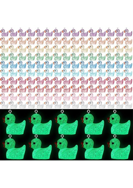 Aydınlık Mini Reçine Ördek Charms Küçük Ördekler Dıy Zincir Kolye 200 Adet (Yurt Dışından)