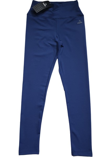 Kadın Lacivert Yüksek Bel Likralı Toparlayıcı Uzun Spor Tayt