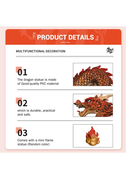 Ejderha Heykeli Çin Ejderha Heykeli Çin Şanslı Zodyak Heykeli, B (Yurt Dışından) fırsatları