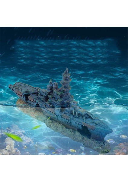 Akvaryum Gemi Enkazı Balık Tankı Peyzaj Reçine El Sanatları, B (Yurt Dışından) indirimleri