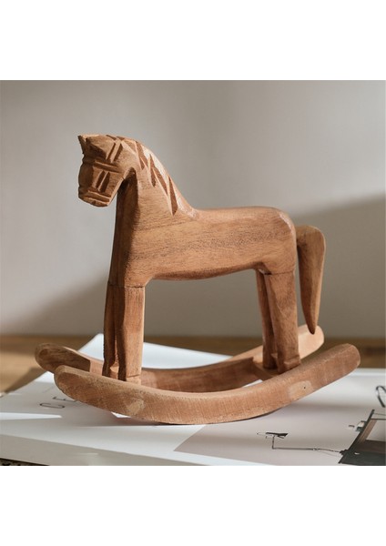 Vintage Oymalı Ahşap Sallanan At Hayvanlar Dekorlu (Yurt Dışından) indirimleri