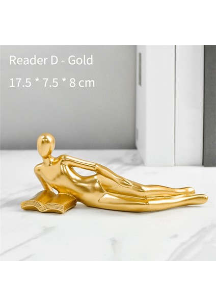 Altın Dekor Okuma Heykeli Ev Dekorasyonları B (Yurt Dışından) fiyatları