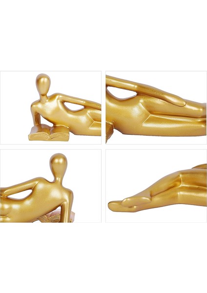 Altın Dekor Okuma Heykeli Ev Dekorasyonları B (Yurt Dışından) indirimleri