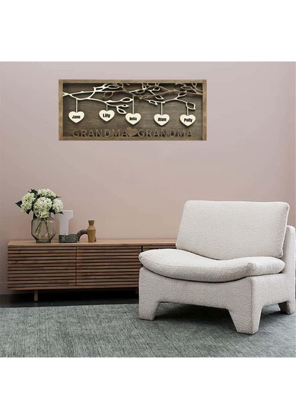 Anne Için Kişiselleştirilmiş Aile Işareti Özel Ahşap Ağaç Çerçevesi G (Yurt Dışından) fırsatları