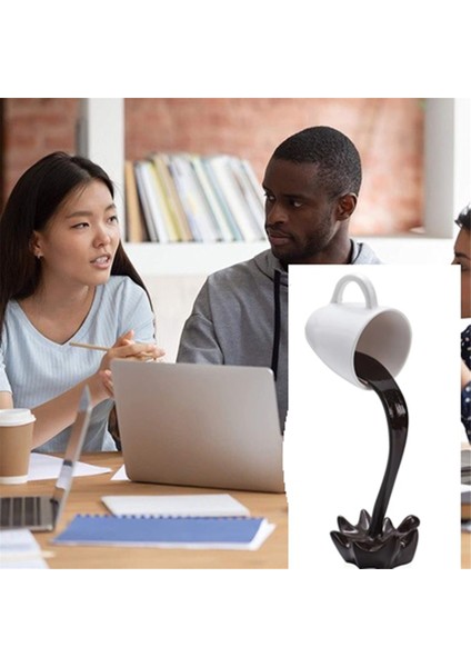 Dökülen Kahve Kupası Heykeli Sihirli Dökülen Sıçrama Benzersiz Ev Dekoru (Yurt Dışından) fiyatları