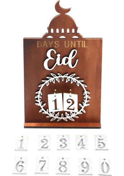 Geri Sayım Takvimi Ramazan Bayramı Masaüstü Süslemeleri Ahşap Çiftlik Evi-A (Yurt Dışından)