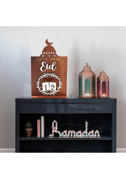 Geri Sayım Takvimi Ramazan Bayramı Masaüstü Süslemeleri Ahşap Çiftlik Evi-A (Yurt Dışından) indirimleri
