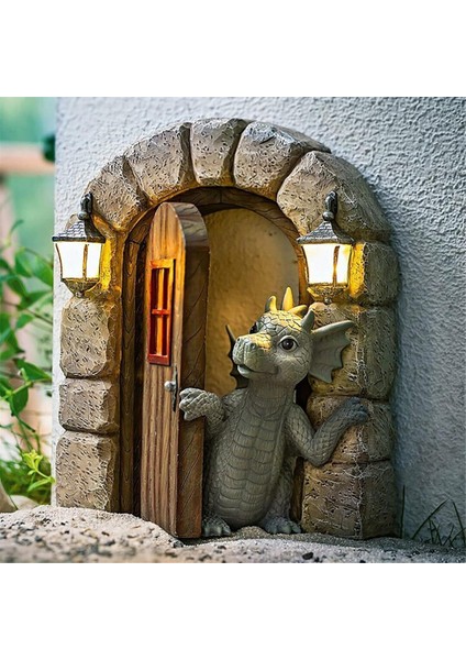 2 Adet Bahçe Duvar Dekoru Bahçe Ejderha Heykelleri, Ejderha Heykeli W111 (Yurt Dışından) modelleri