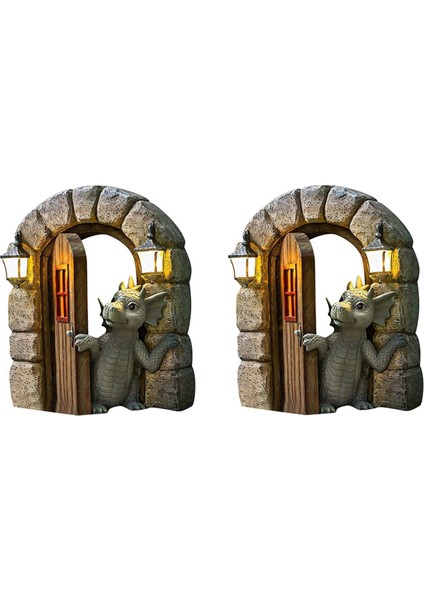 2 Adet Bahçe Duvar Dekoru Bahçe Ejderha Heykelleri, Ejderha Heykeli W111 (Yurt Dışından) indirimleri