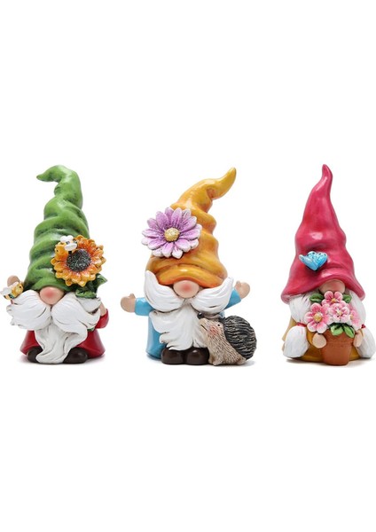 3'lü Bahar Cücesi Süslemeleri Seti Çiçek Cüceleri Süslemeleri Dekor (Yurt Dışından)