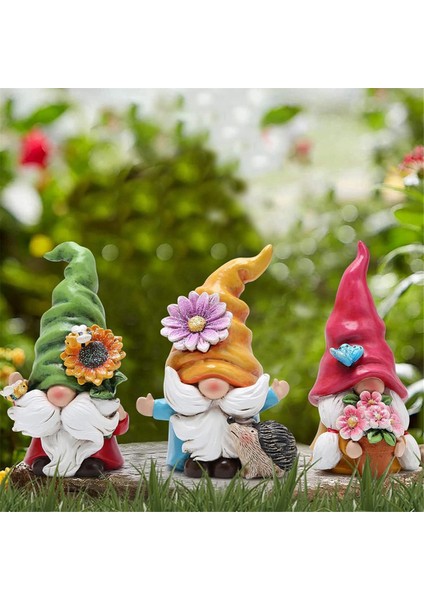 3'lü Bahar Cücesi Süslemeleri Seti Çiçek Cüceleri Süslemeleri Dekor (Yurt Dışından) fırsatları