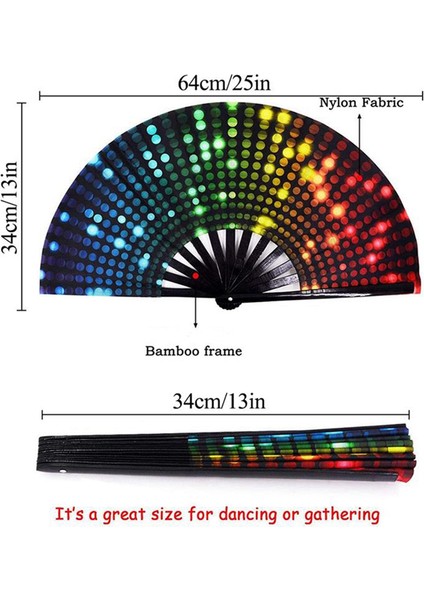 33CM Fan Halka Fan Bambu Kemik Fan Promosyon Fan Katlanır Fan Katlanır (Yurt Dışından)