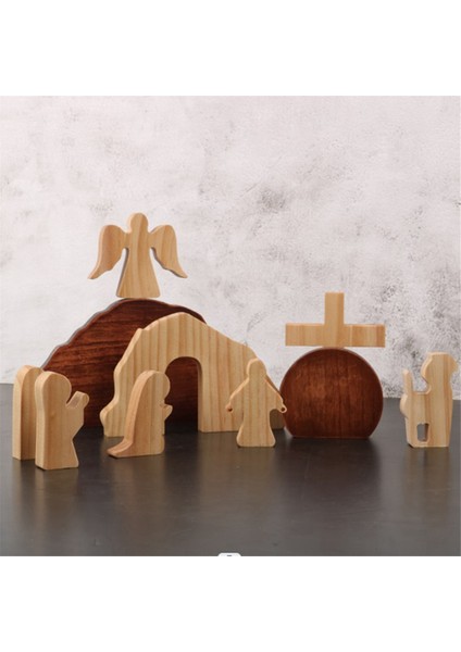 Paskalya Isa Diriliş Sahnesi Üreme Ahşap Masaüstü Süsleri (Yurt Dışından) fiyatları