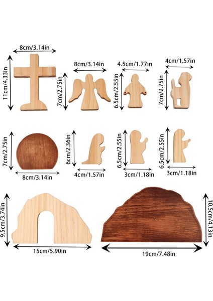 Paskalya Isa Diriliş Sahnesi Üreme Ahşap Masaüstü Süsleri (Yurt Dışından) modelleri