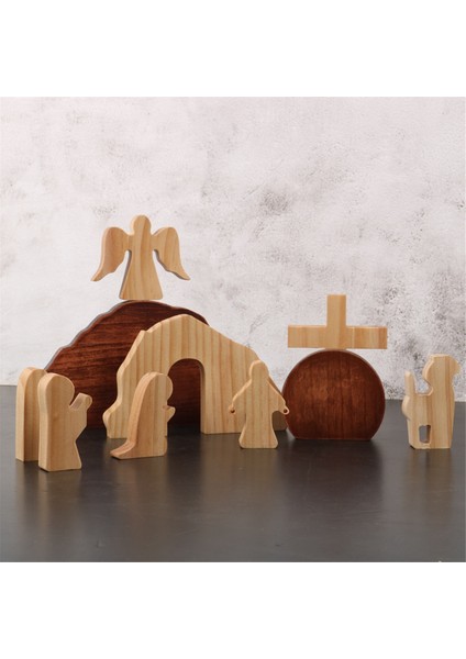 Paskalya Isa Diriliş Sahnesi Üreme Ahşap Masaüstü Süsleri (Yurt Dışından) indirimleri